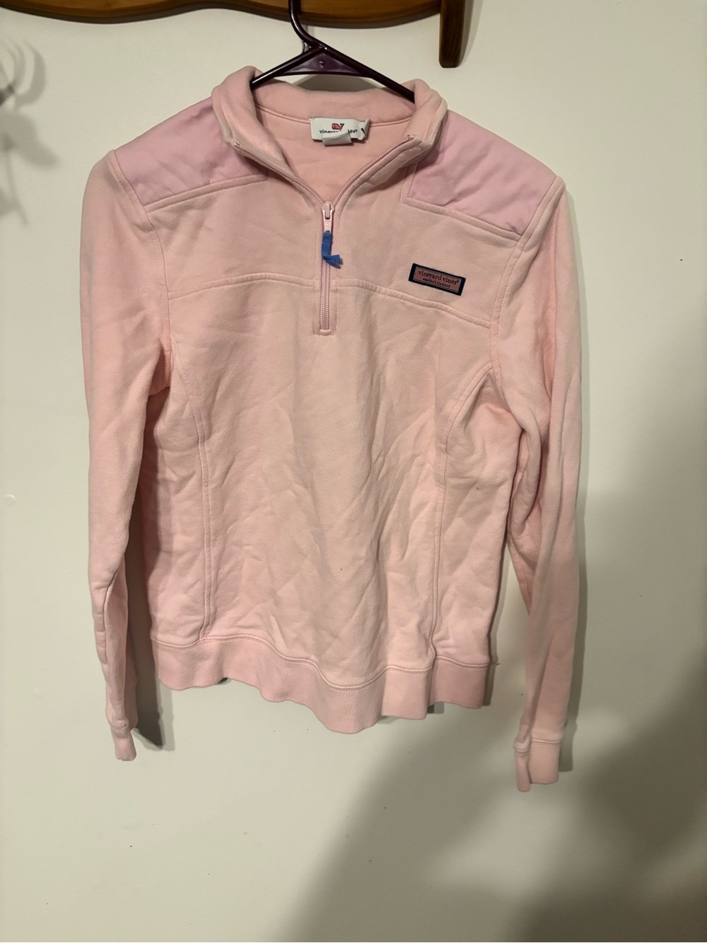 Vineyard Vines Light Pink Quarter-Zip Pullover
